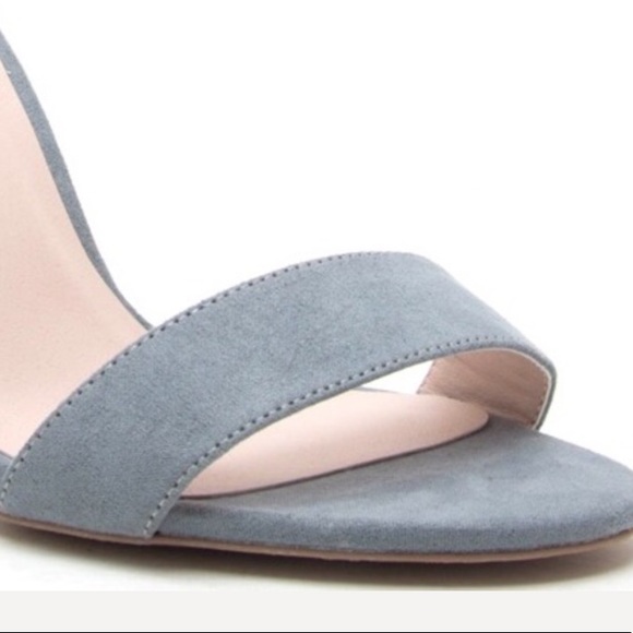 1 Left! QUPID Sea Gray 4” basic ankle strap HEEL - Picture 2 of 2